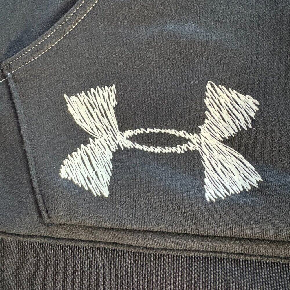 Under Armour Women’s XL Black Pullover Hoodie Logo Kangaroo Pocket Athletic - Picture 4 of 12
